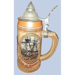 Vintage Anheuser-Busch Budweiser Beer Stein With Lid